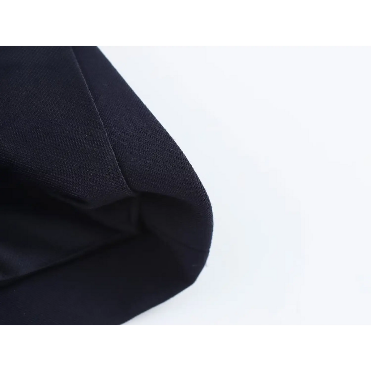 Close-up of lining fabric and side seam
