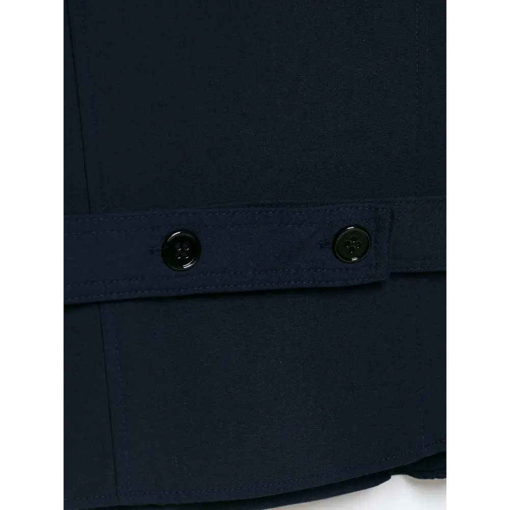 Close-up of back waist tab buttons detail