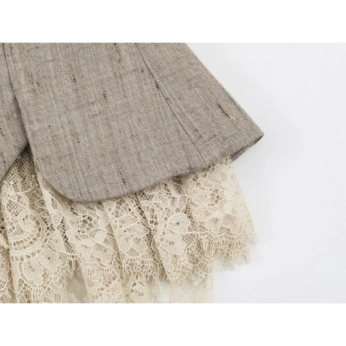 Close-up of lace trim detail