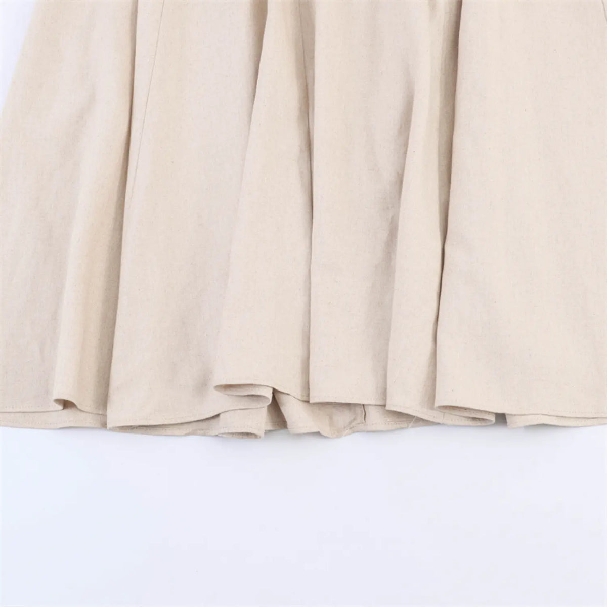 Close-up of A line skirt pleats