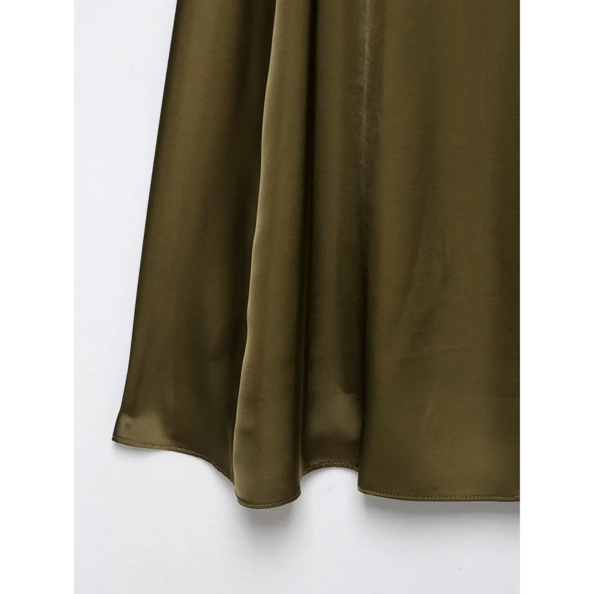 Close-up of stitched rolled hem