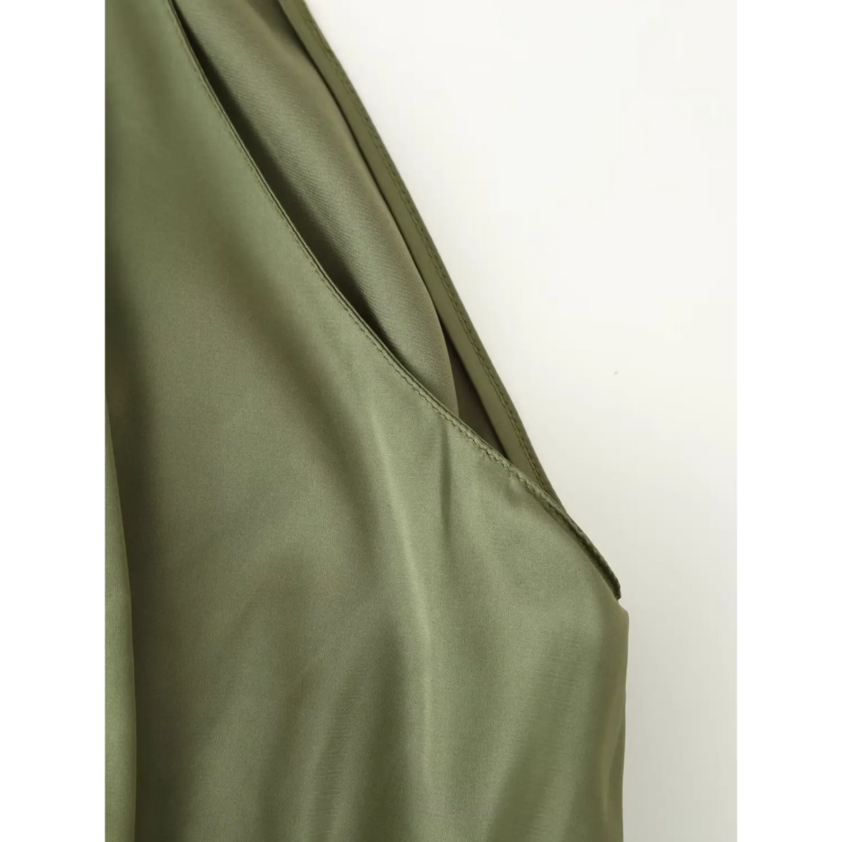 Close-up of armhole side seam