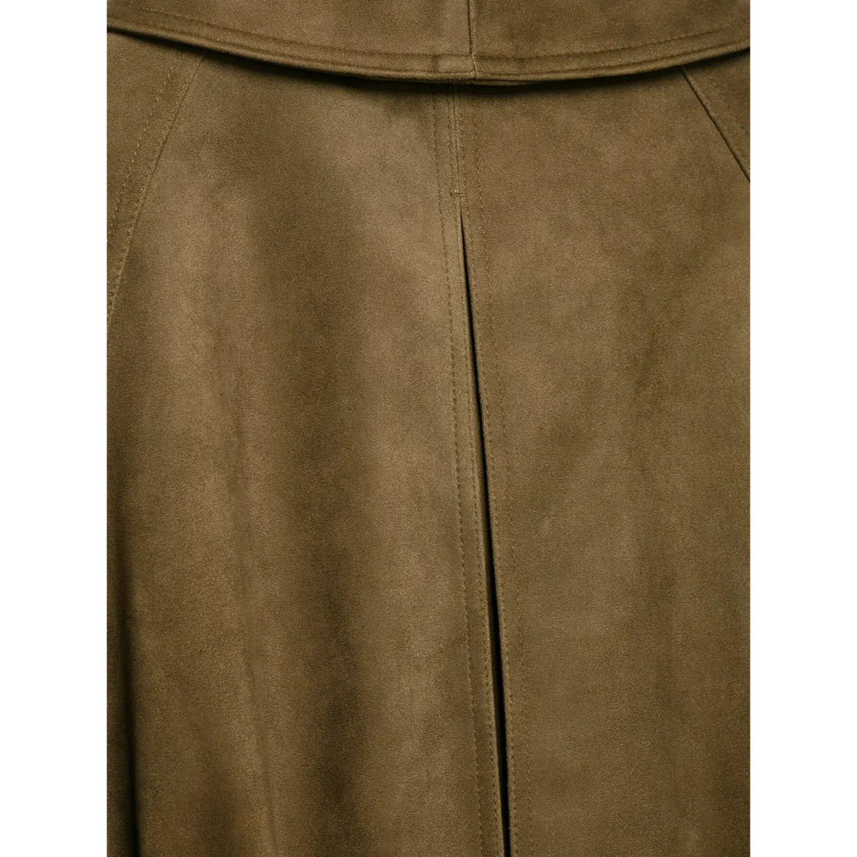 Close-up of centre back seam and topstitching