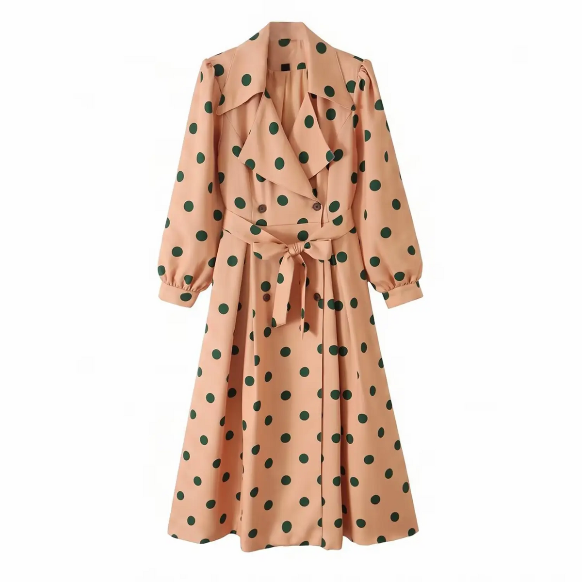 Women orange trench coat, front full body shot, stylish long windbreaker outerwear