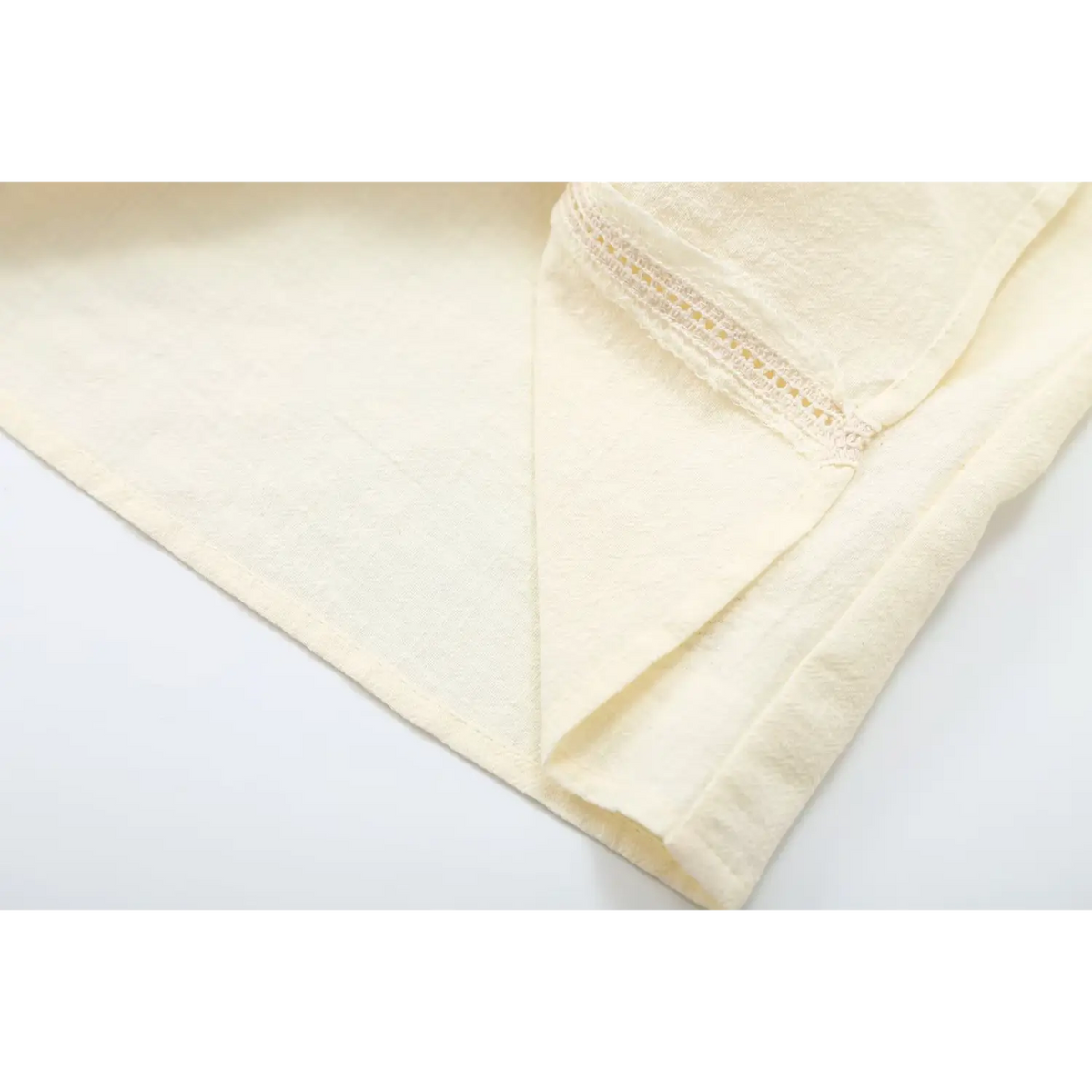 Close-up of side slit hem