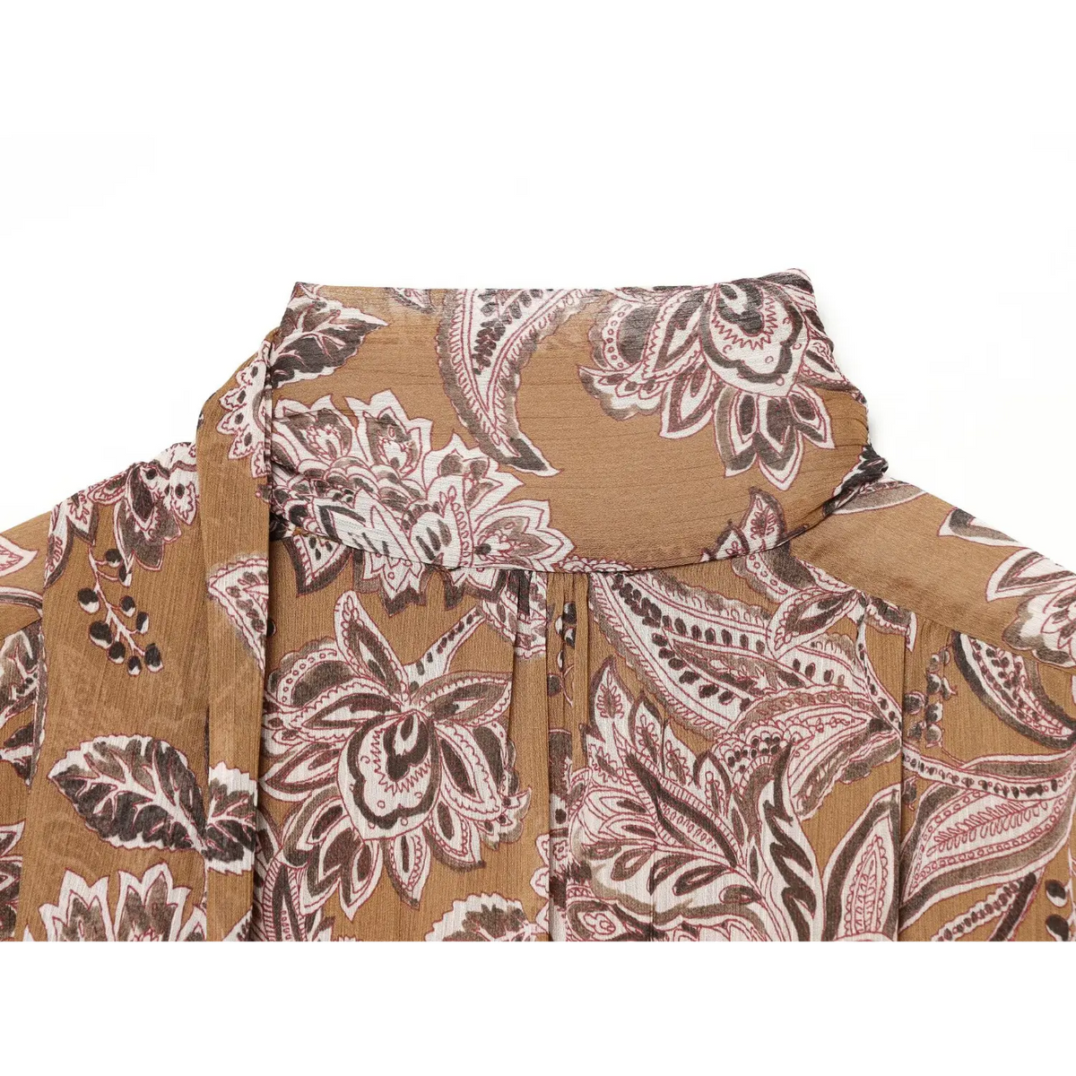 Close-up of back neckline shirring