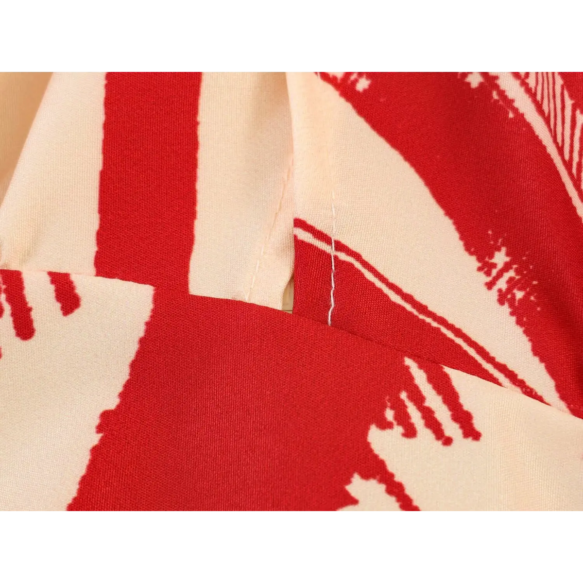 Close-up of side seam stitching