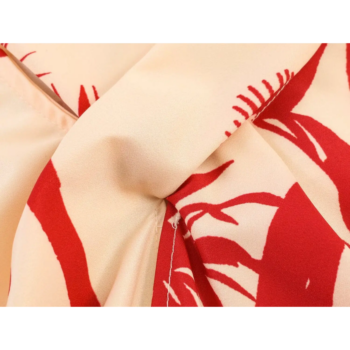Close-up of waist darts and fabric drape