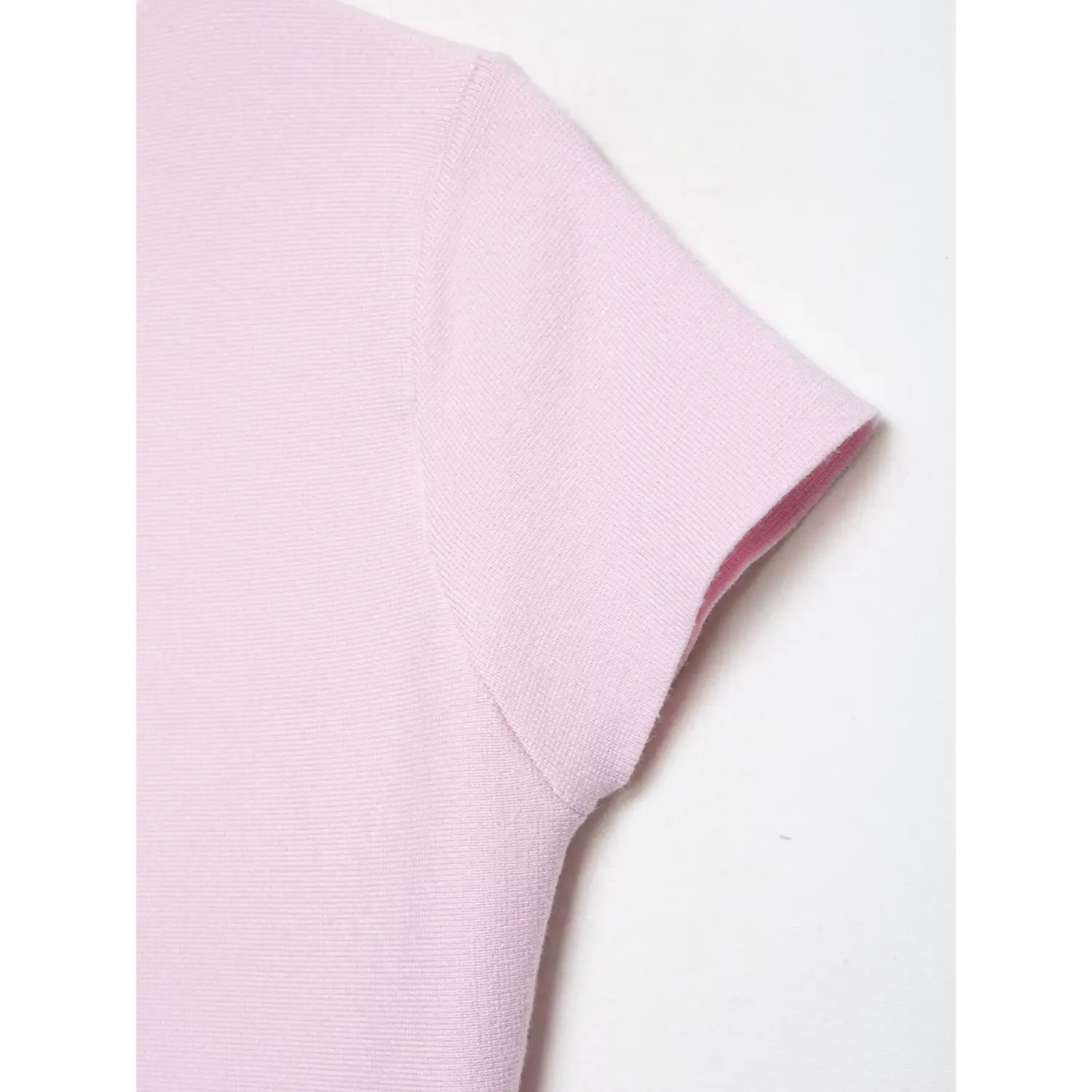 Close-up inner side of short sleeve cuff stitching detail