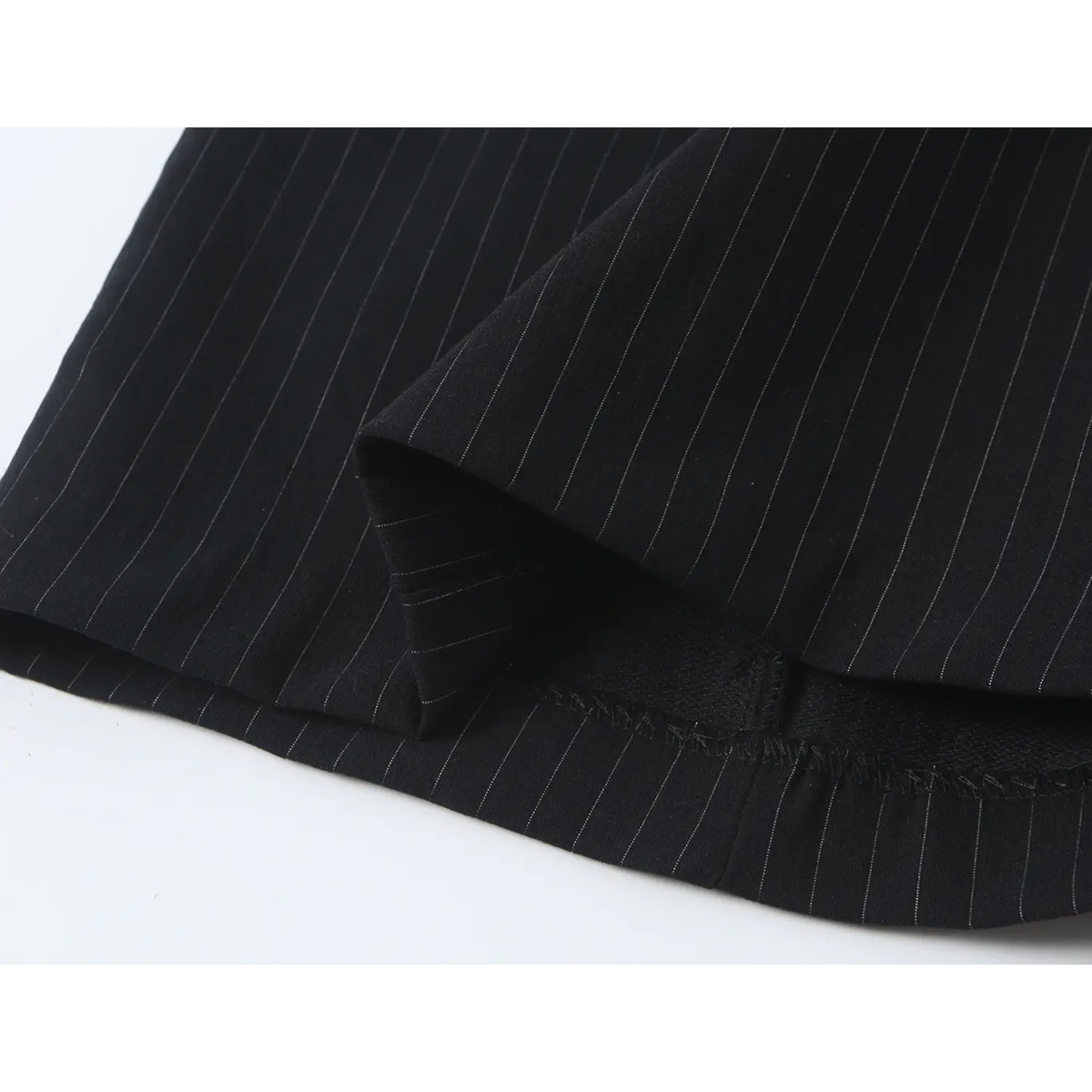 Close-up of hem lining and interior overlock stitch