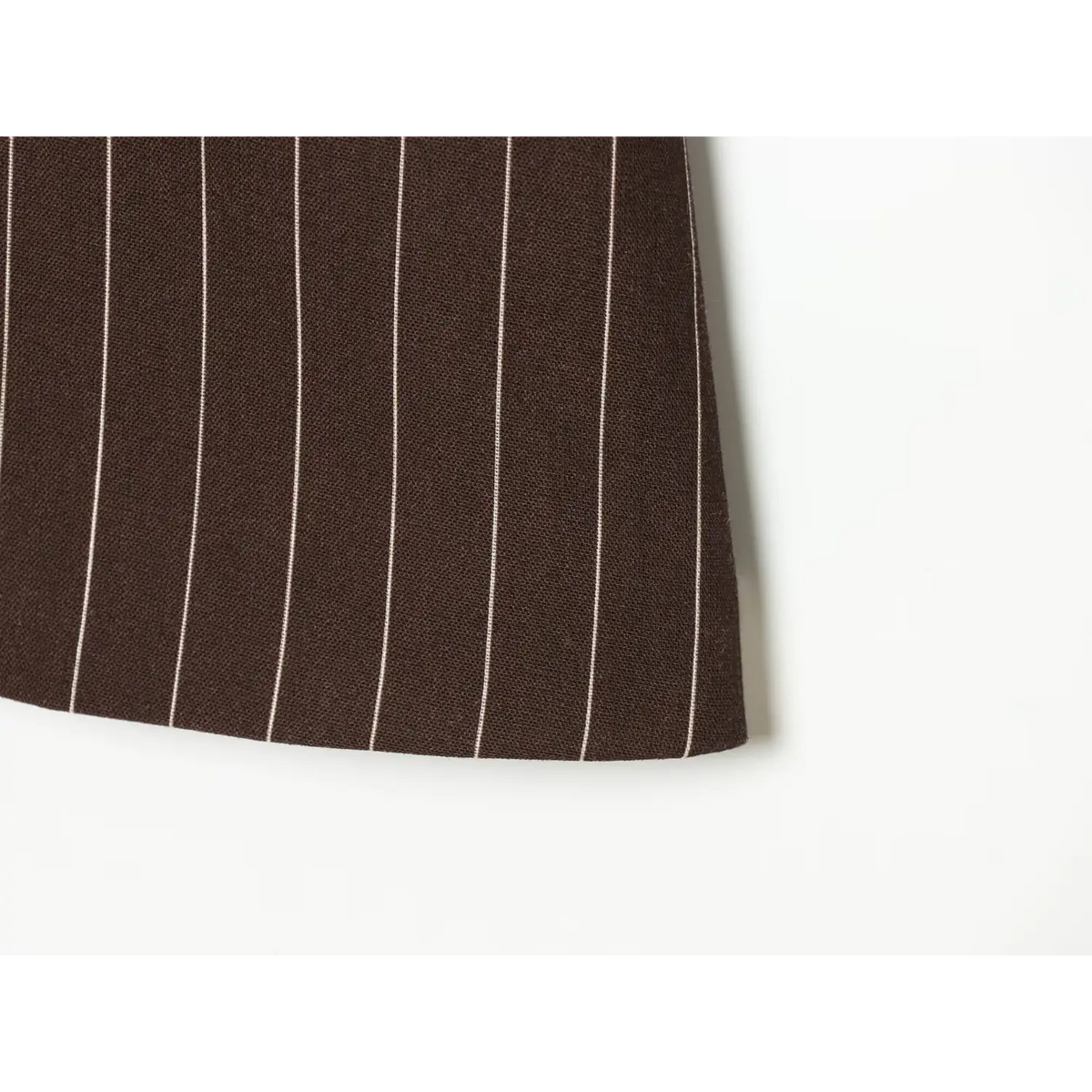 Close-up of pinstripe woven fabric texture
