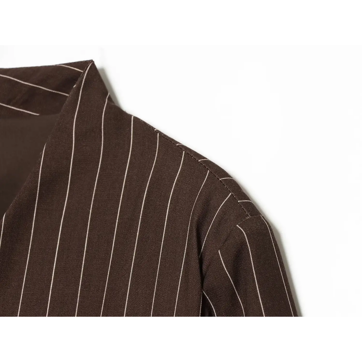 Close-up of shoulder seam and armhole