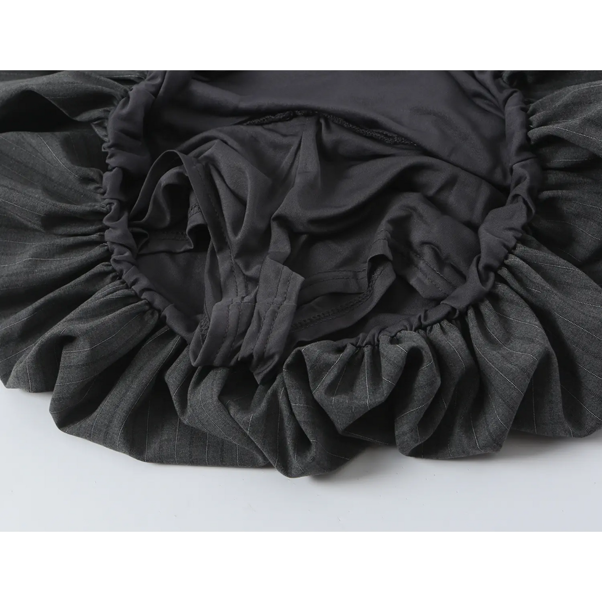 Close-up of inner lining and elasticated waistband