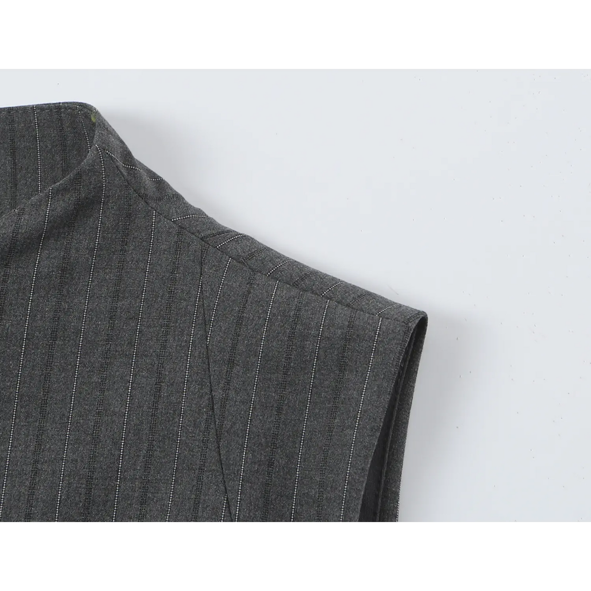 Close-up of shoulder seam and armhole