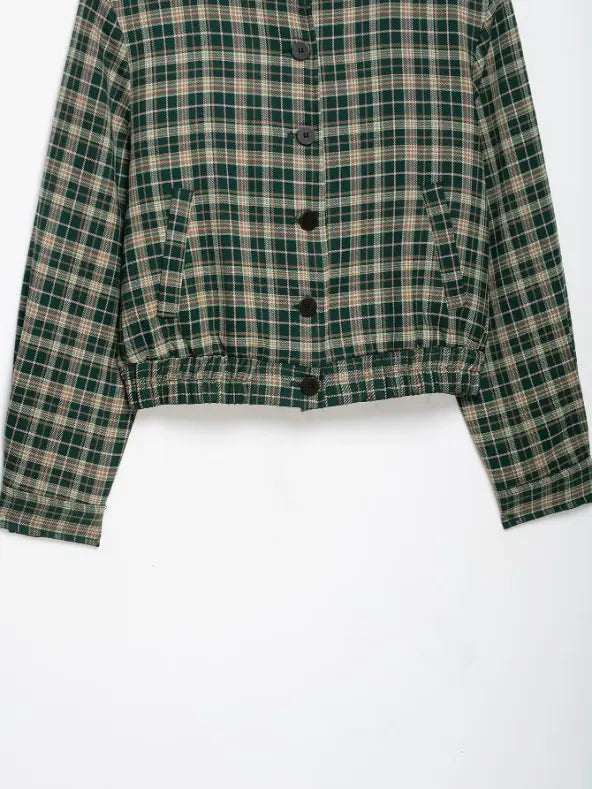 Flat lay of jacket body and hem