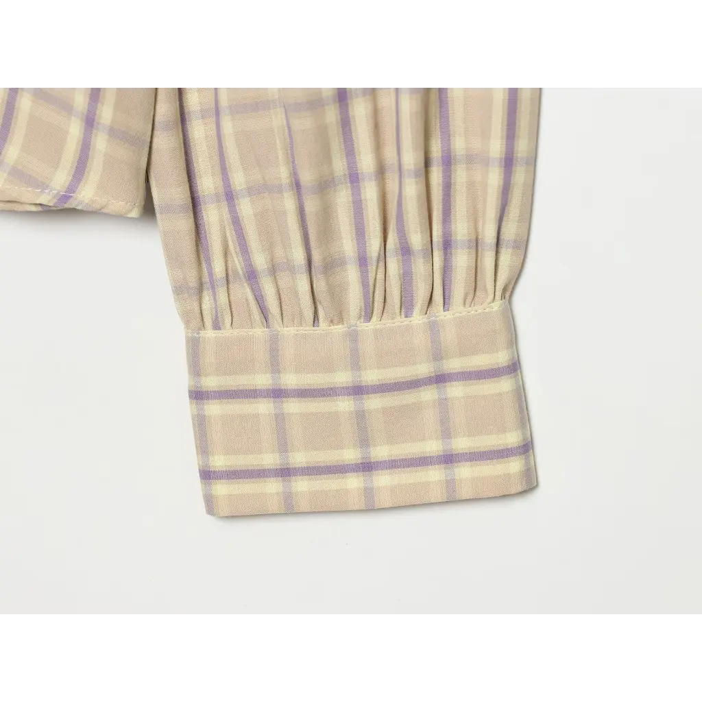 Close-up of gathered shirt cuff