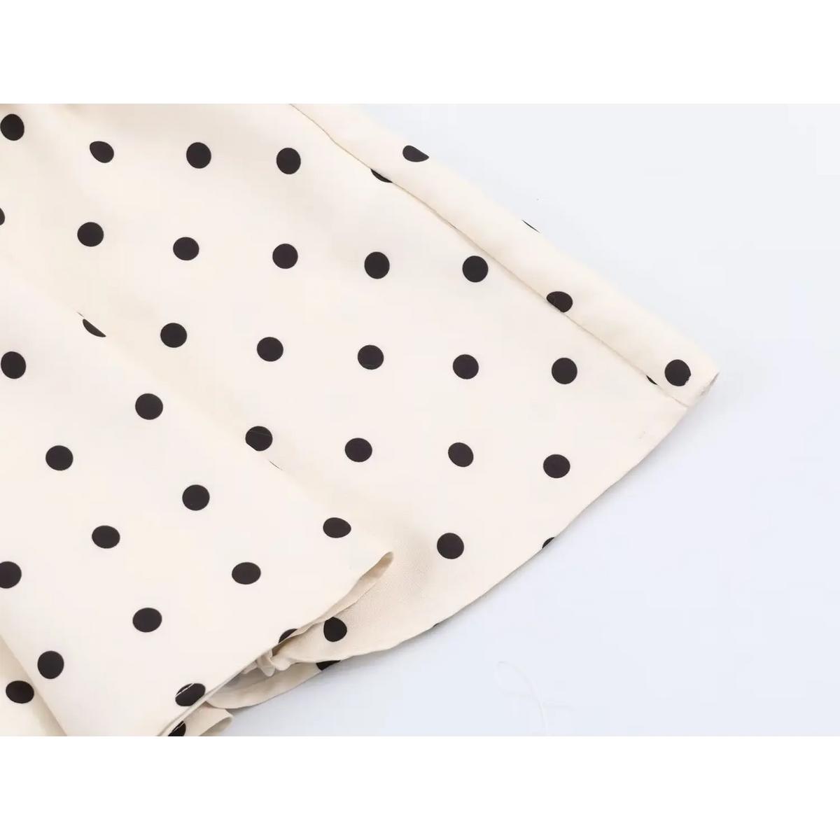 Close-up of rolled hem edge