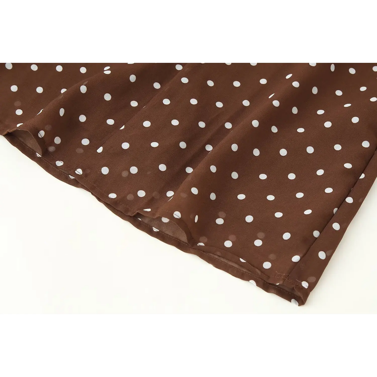 Close-up of skirt hem stitching