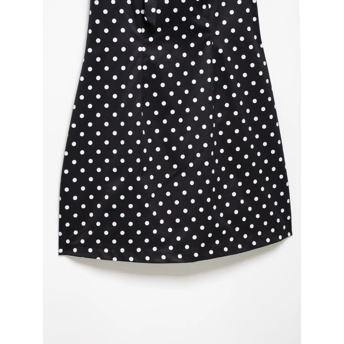 Close-up of skirt hem stitching