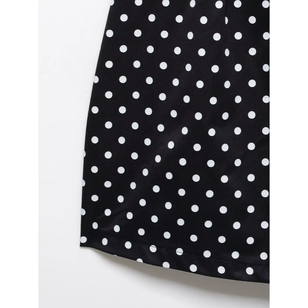 Close-up of skirt side hem
