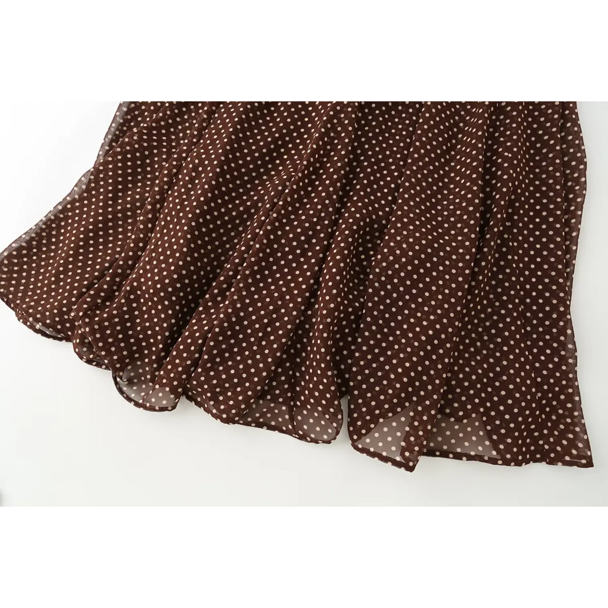 Close-up of flowing skirt hem