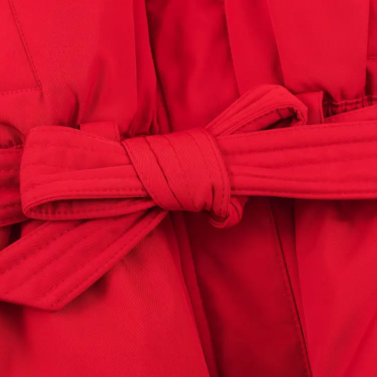 Close-up of belt knot detail