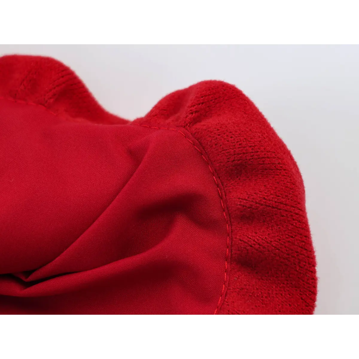 Daily street outfit shot vintage red padded halter tie peplum knit top