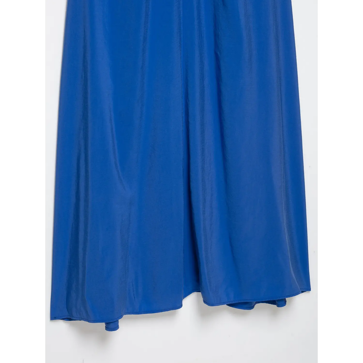 Partial view of relaxed draped maxi skirt