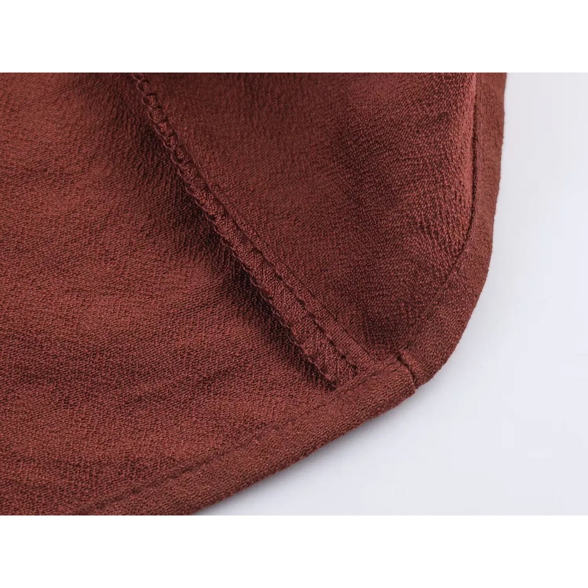 Close-up of hem stitching detail