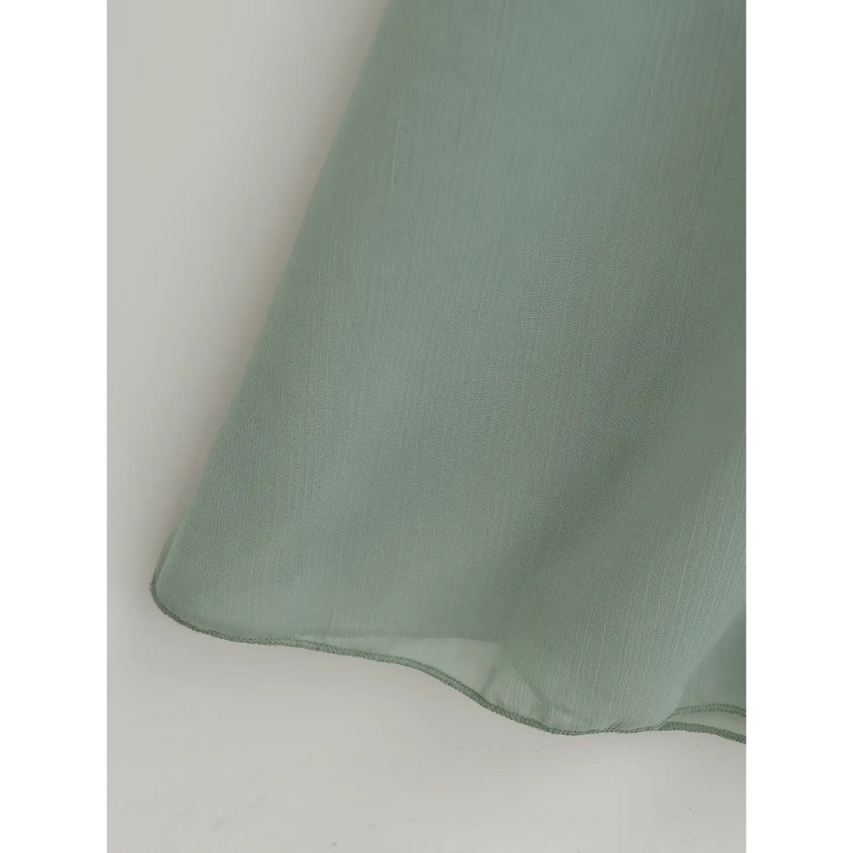 Close-up of chiffon skirt hem