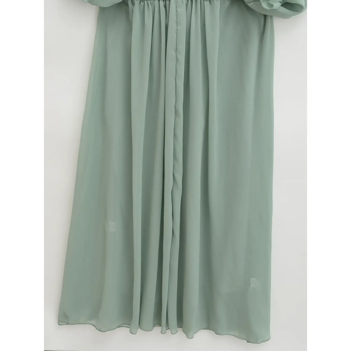 Close-up of flowing chiffon skirt