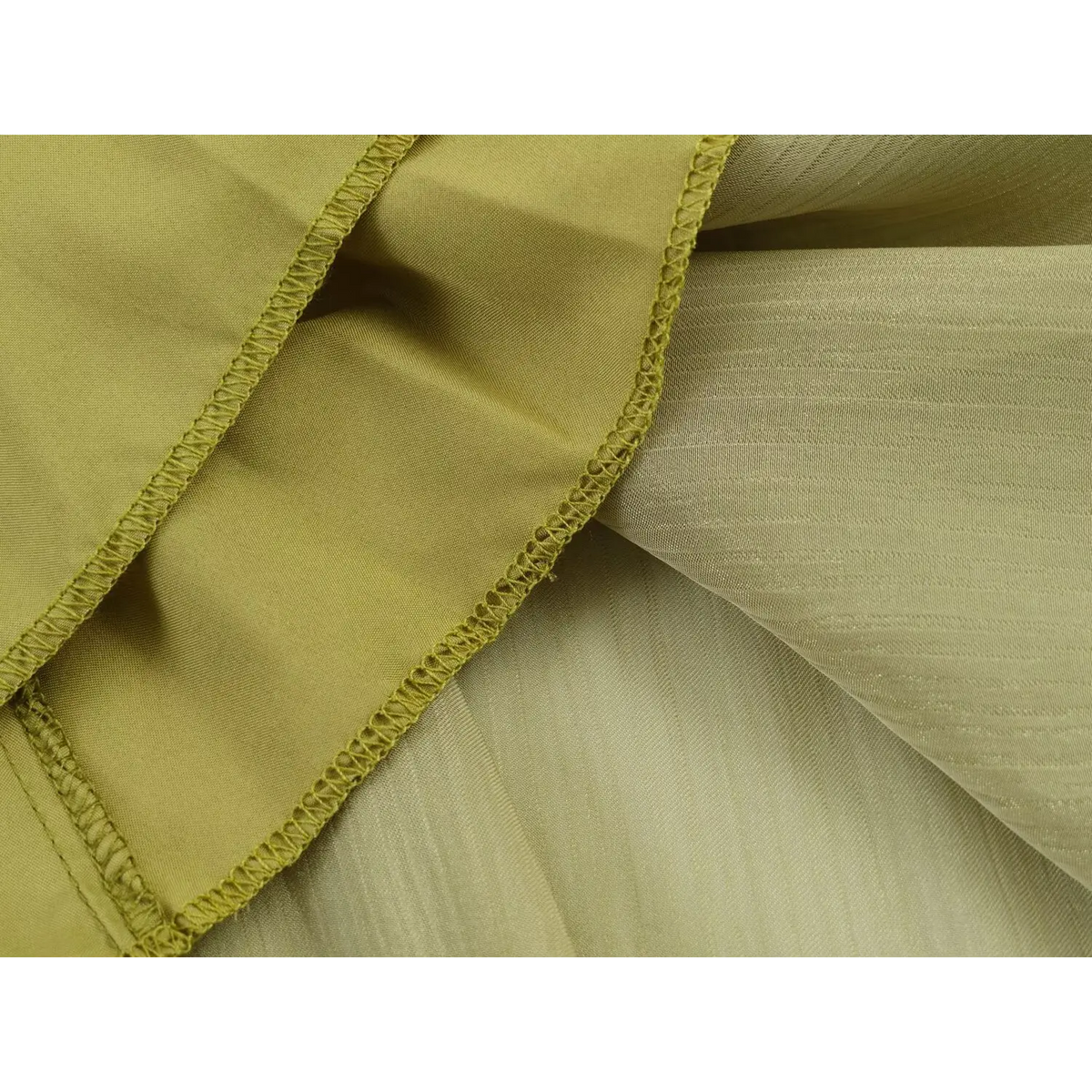 Close-up of lining and overlocked seam