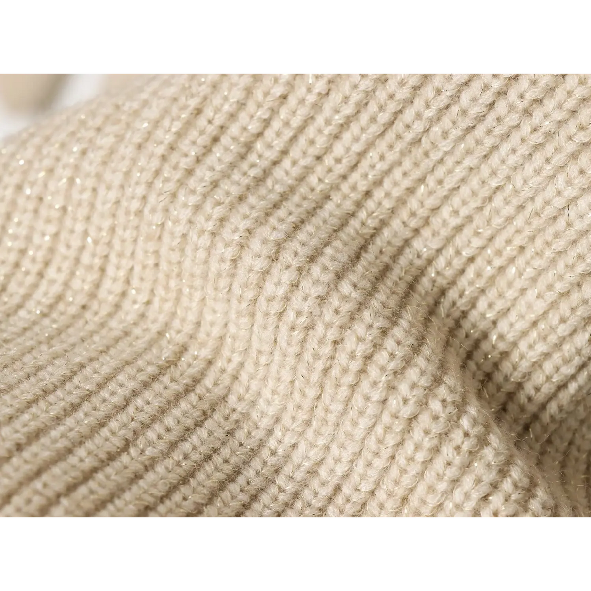 Close-up of heathered sparkle knit fabric texture