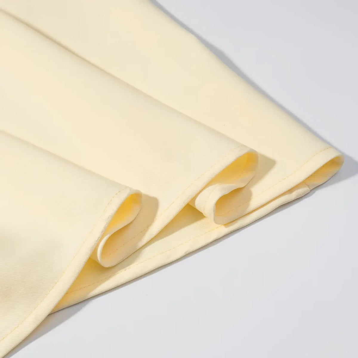 Close-up of skirt hem stitching
