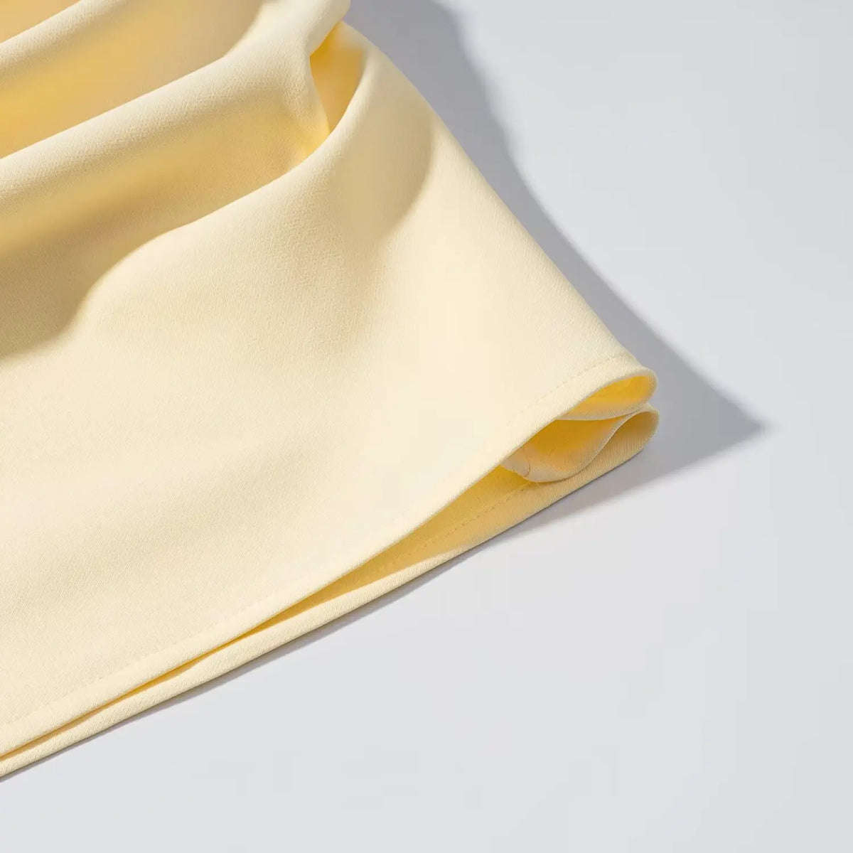 Close-up of skirt hem stitching
