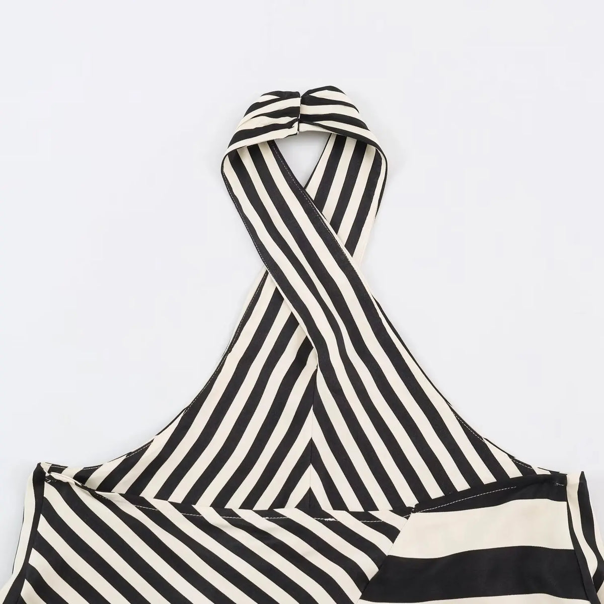 Close-up of back crisscross halter strap