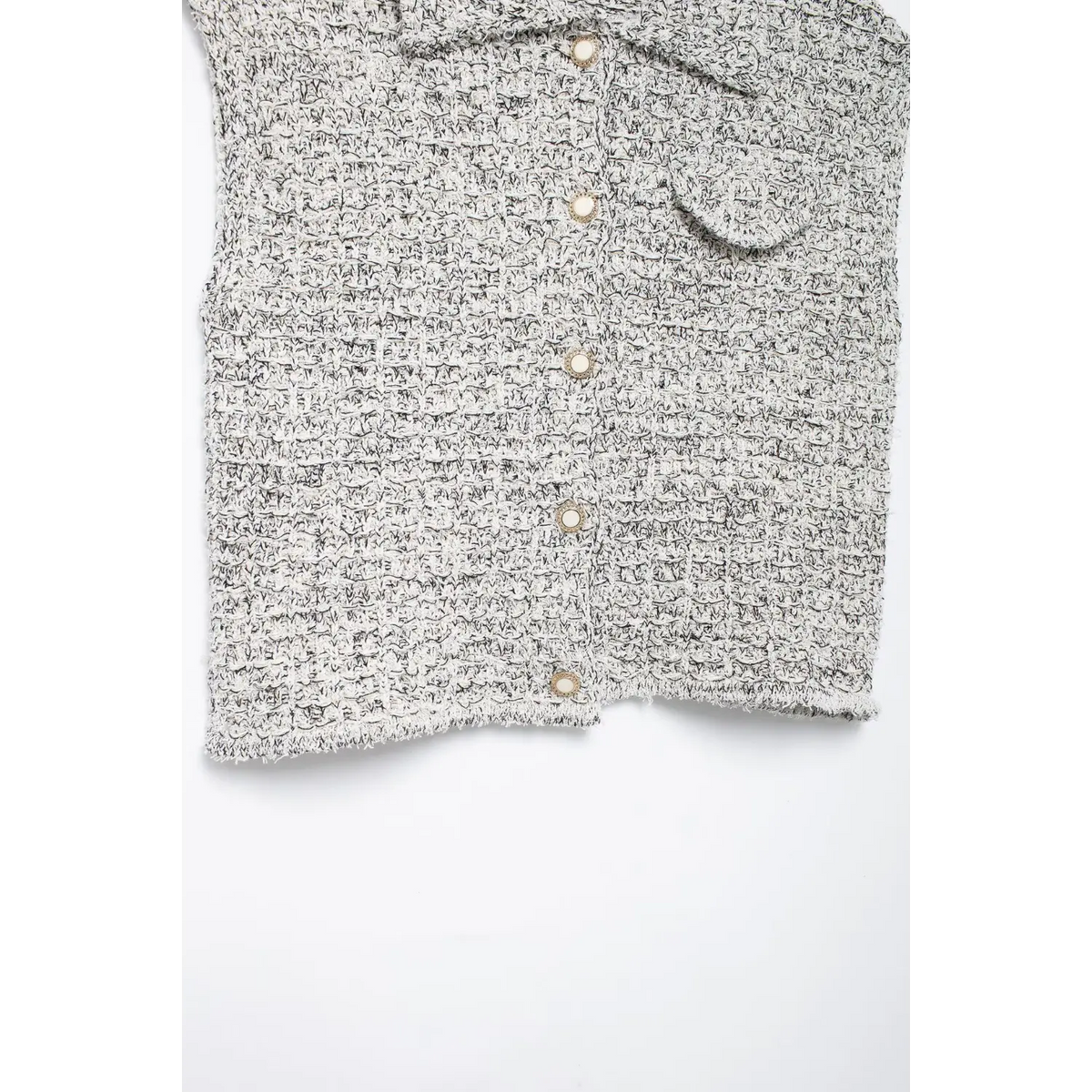 Close-up of placket buttons and chest pocket
