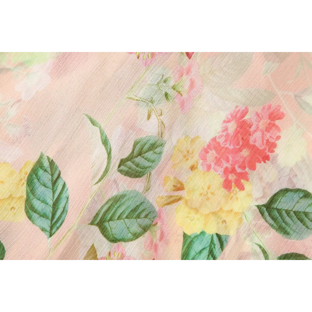 Close-up of watercolor floral print pattern
