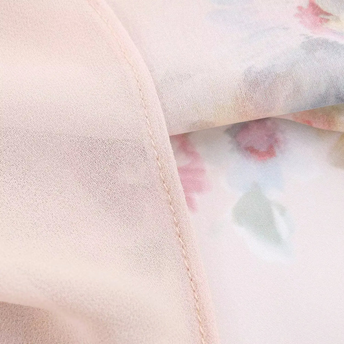 Close-up of inner lining and side seam