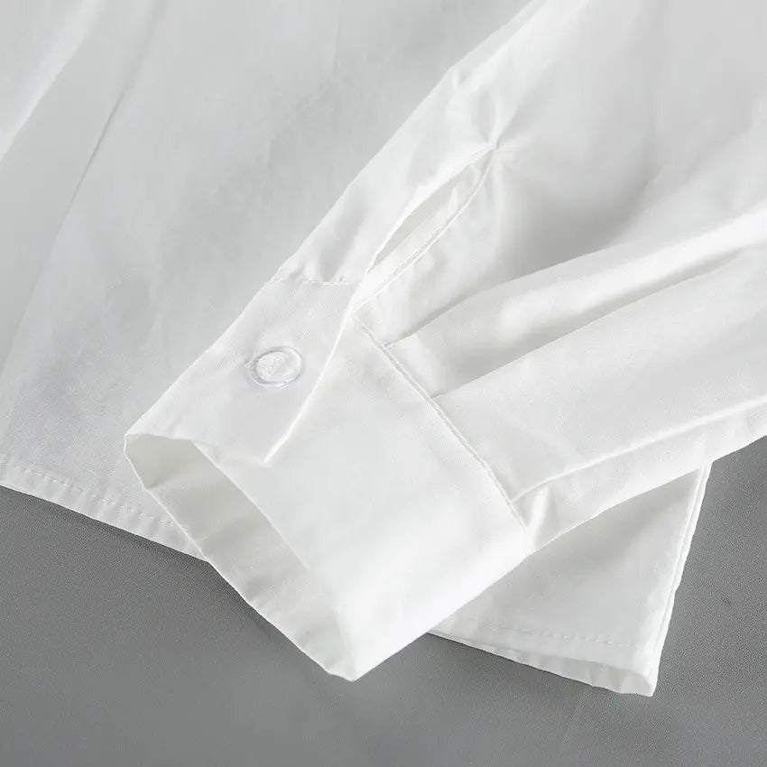 Close-up of button cuff