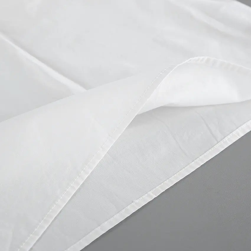 Close-up of hem stitching
