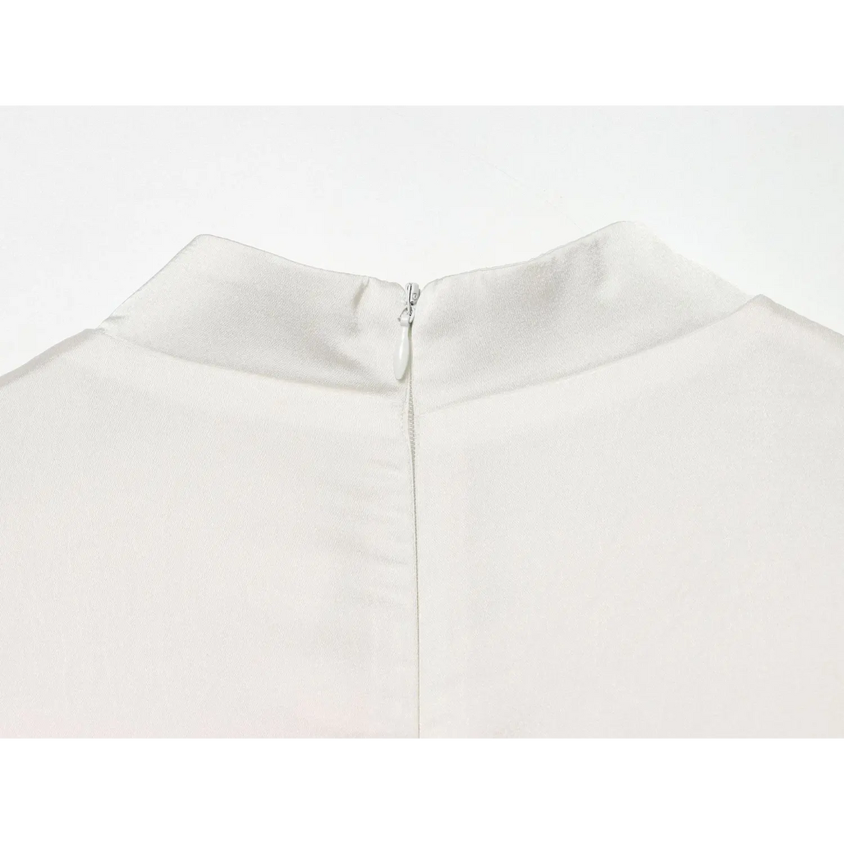 Close-up of back zipper