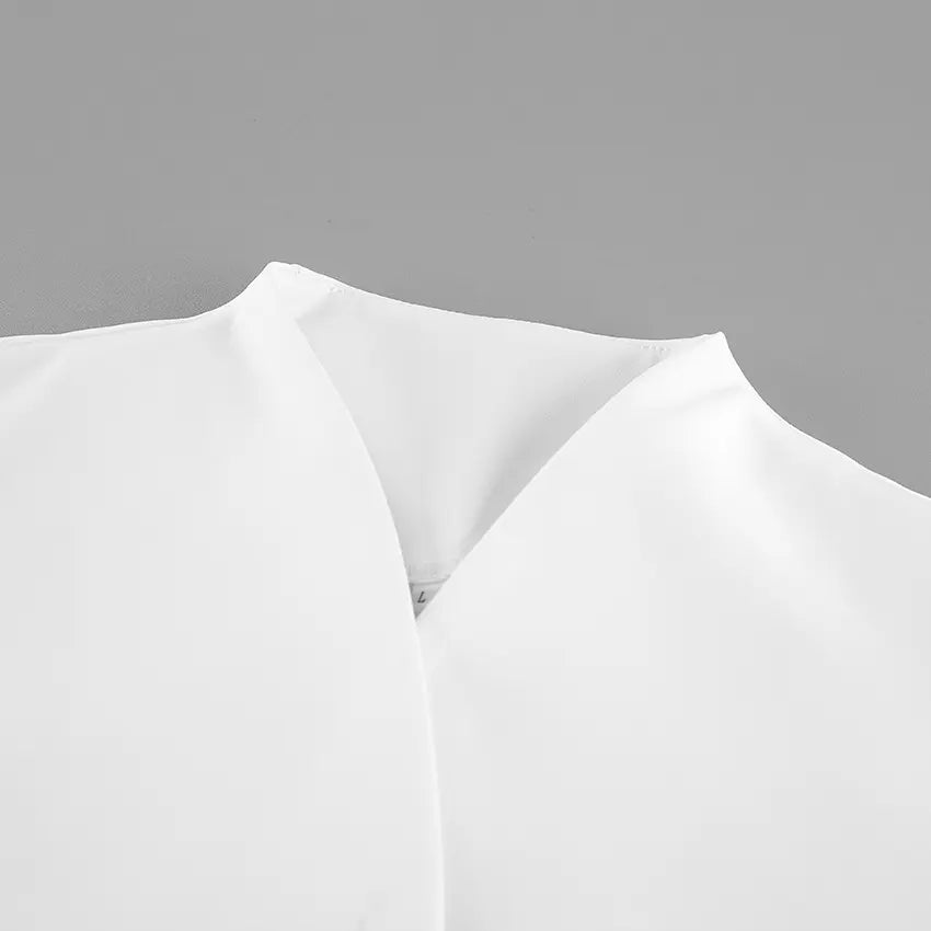 Close-up of mandarin stand collar