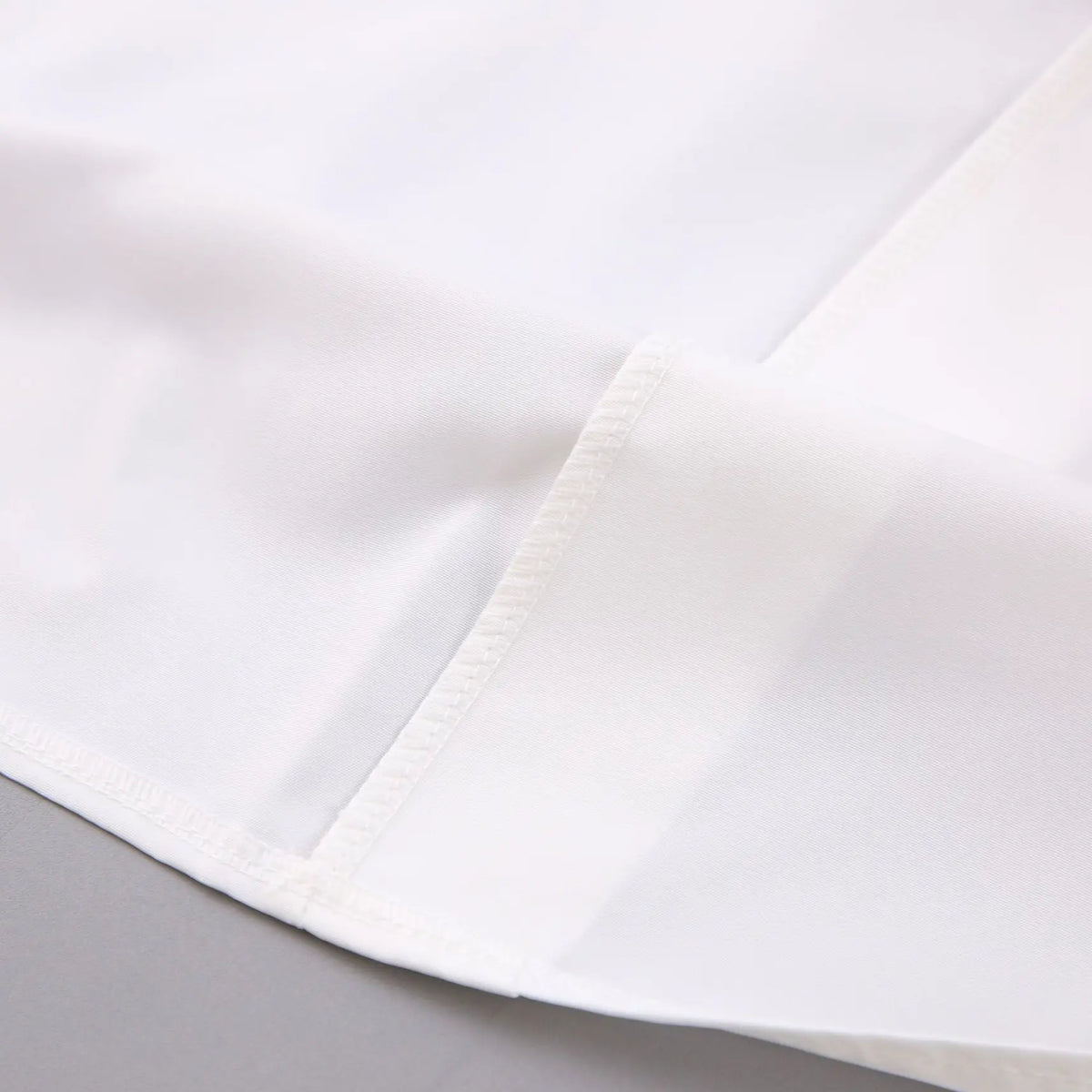 Close-up of hem stitching