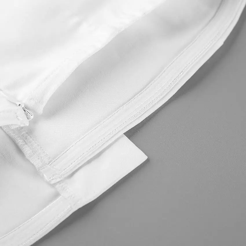 Close-up of hem finish