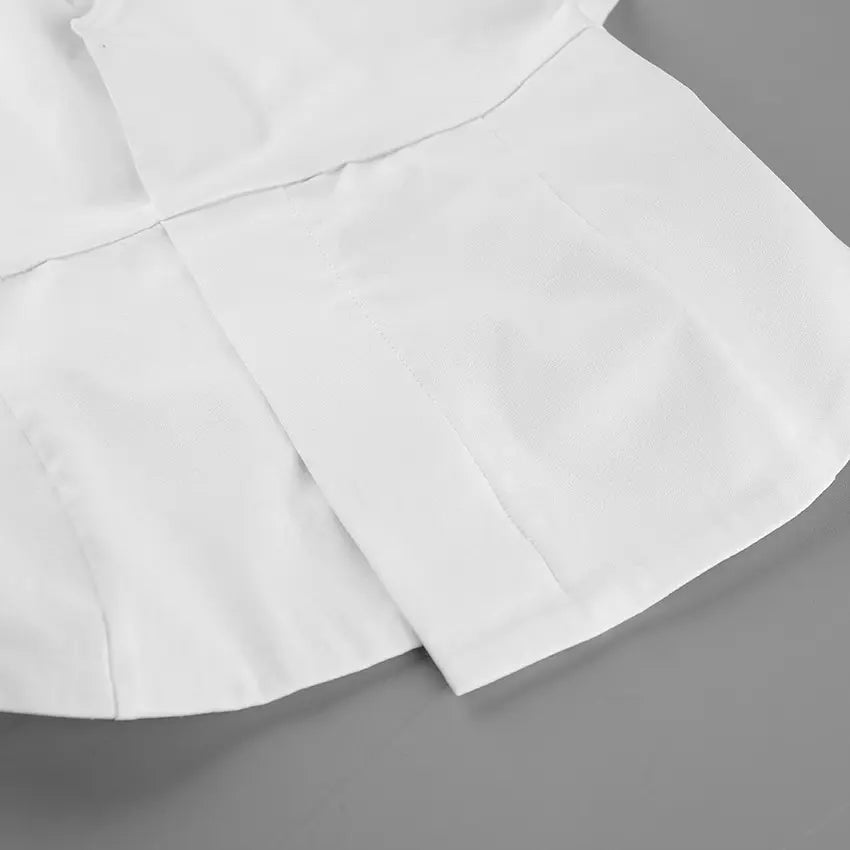 Close-up of peplum panel