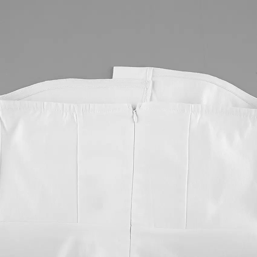 Close-up of back zipper
