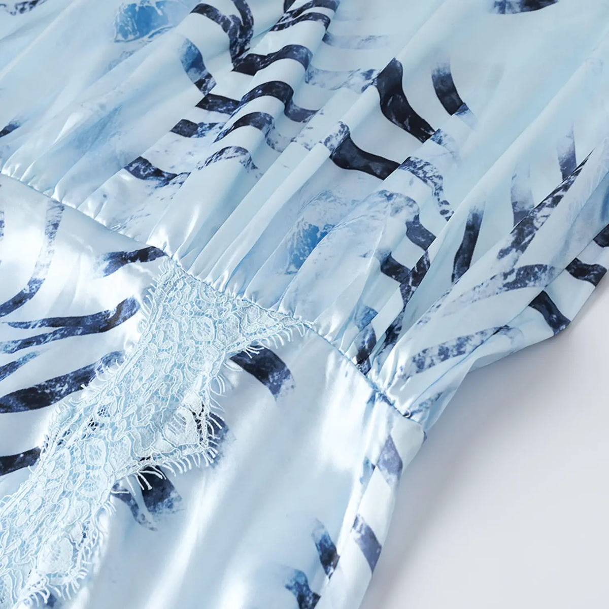 Close-up of elastic waist and lace trim